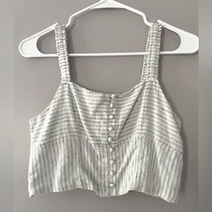 small, blue and white stripped tank top, american eagle